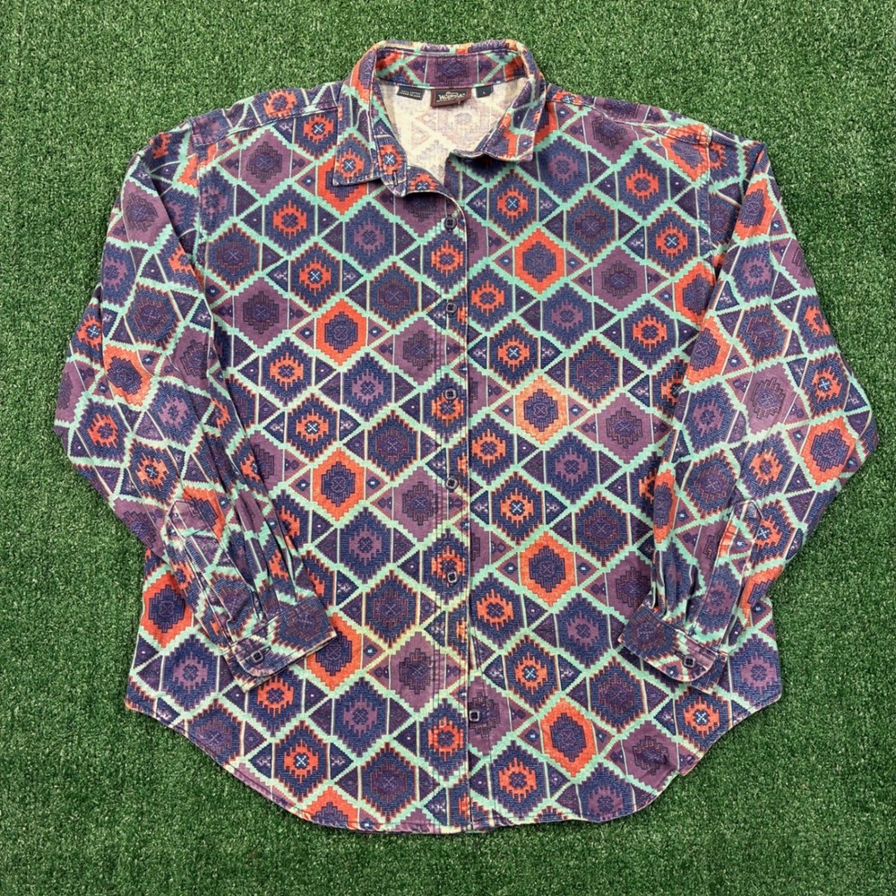 Vintage Woolrich Southwestern Aztec Print Button Down Shirt‎